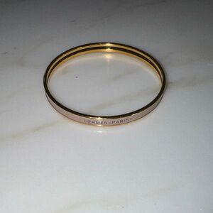 Hermes Uni Bangle Gold-Tone Bracelet